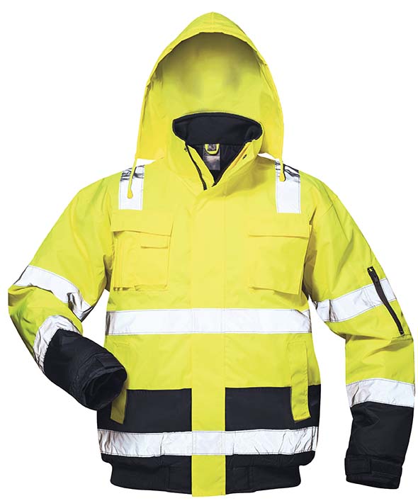 *AXEL* WARNSCHUTZ PILOTJACKE GELB/MARINE